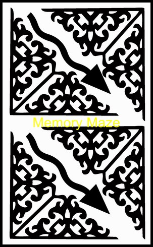corner flourishes and arrows 100 x 180 mm Min buy 3 Memory maze